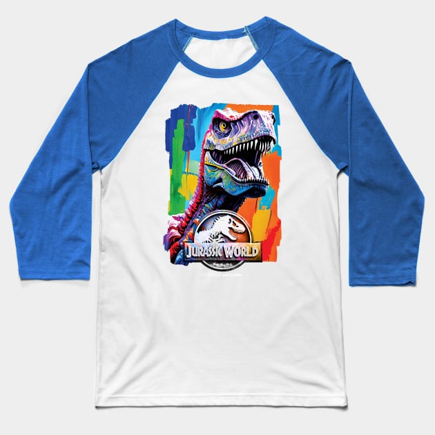 Roaring T-Rex | Jurassic World Baseball T-Shirt by TMBTM